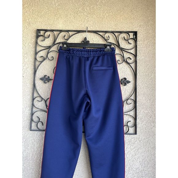 Zara wide leg striped track pants - size small - navy blue/red/white - Picture 5 of 7